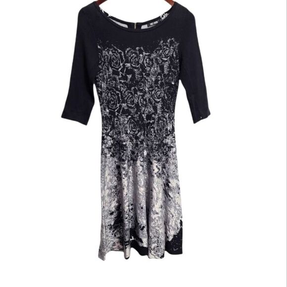 NWOT NIC+ZOE Midi A-line 3/4 Sleeve Dress Size XS - Picture 1 of 5